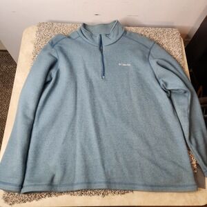 Columbia‎ Sweater Mens Size 2XL Grey Half Zip Pullover